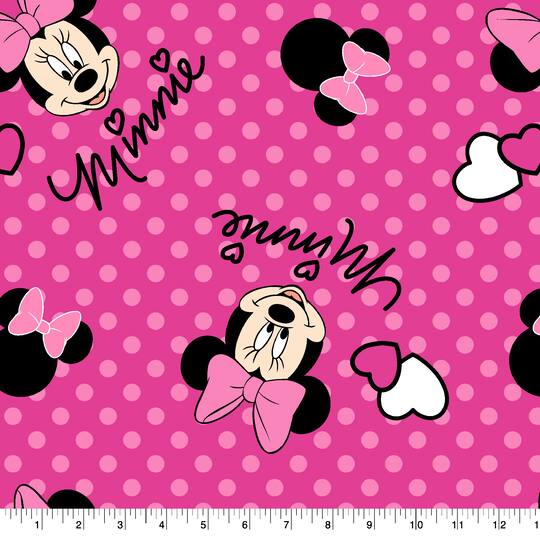 Springs Creative Disney® Minnie Heads on Pink Fleece